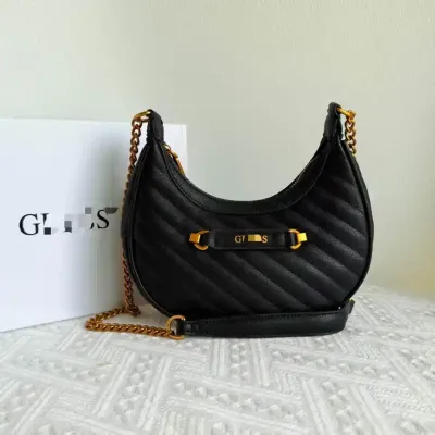 Embroidery Diamond Crescent Crossbody